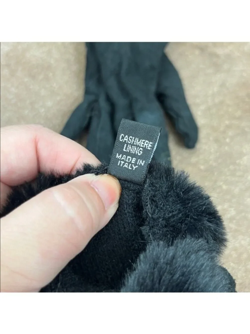 Aquatalia Suede Fur Foldover Gloves